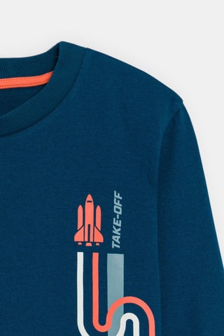T-shirt - Pauwblauw - Okaïdi