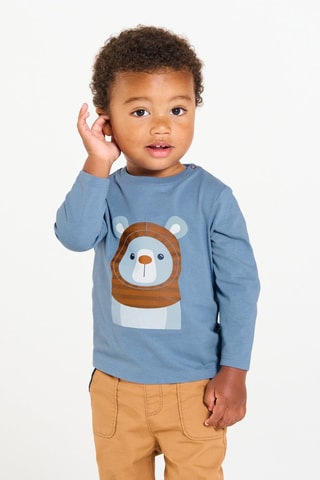 T-shirt - Gemêleerd Hemelsblauw - Obaïbi