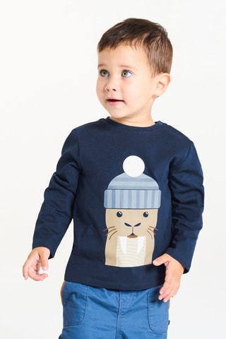 T-shirt - Marineblauw - Obaïbi