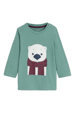 T-shirt - Gemêleerd Lichtgroen - Obaïbi