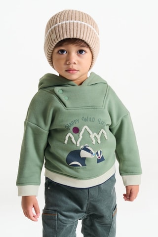 Sweater met Capuchon - Lichtgroen - Obaïbi