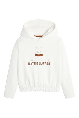 Sweater met Capuchon - Wit - Okaïdi
