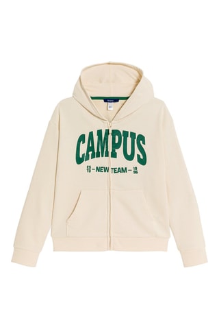 Sweater met Capuchon - Wit - Okaïdi