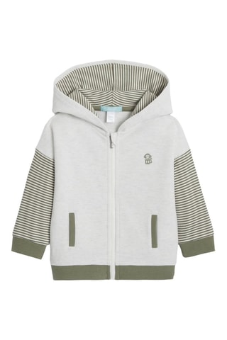 Sweater met Capuchon - Gemêleerd Lichtgrijs - Obaïbi