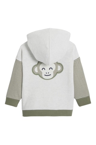 Sweater met Capuchon - Gemêleerd Lichtgrijs - Obaïbi