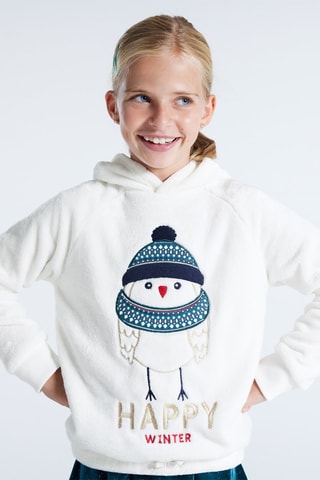 Sweater met Capuchon Ecru - Okaïdi