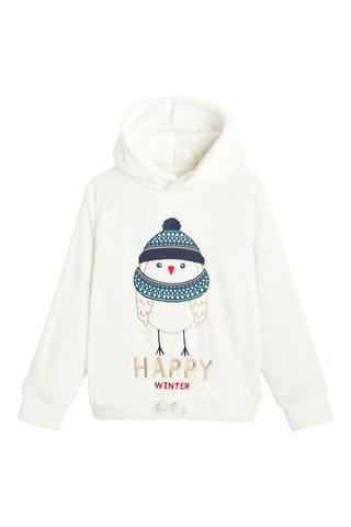 Sweater met Capuchon Ecru - Okaïdi
