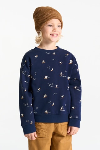 Sweater - Gemêleerd Blauw - Okaïdi