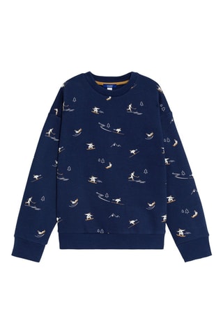 Sweater - Gemêleerd Blauw - Okaïdi