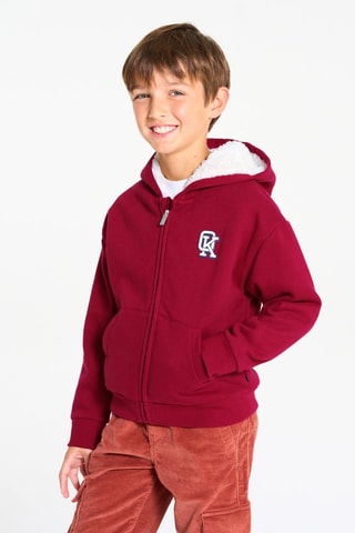 Sweater met Capuchon - Bordeauxrood - Okaïdi