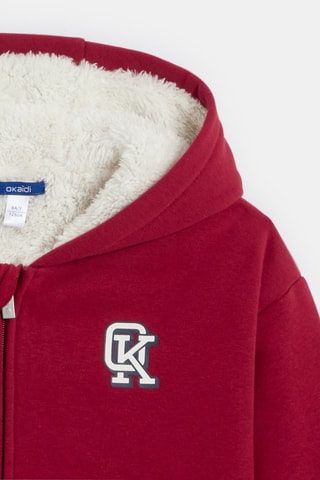 Sweater met Capuchon - Bordeauxrood - Okaïdi