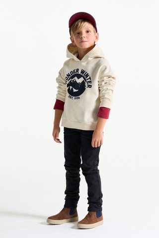 Sweater met Capuchon - Wit - Okaïdi