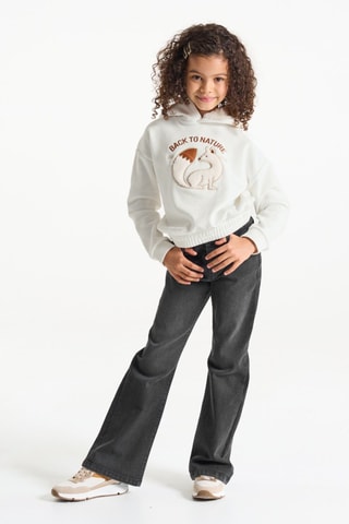 Sweater met Capuchon - Wit - Okaïdi