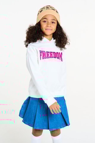 Sweater met Capuchon - Wit - Okaïdi