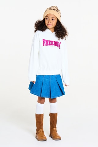 Sweater met Capuchon - Wit - Okaïdi