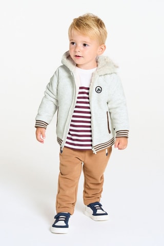 Sweater met Capuchon - Gemêleerd Ecru - Obaïbi