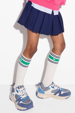 Geplooid Short - Marineblauw - Okaïdi