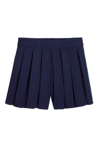 Geplooid Short - Marineblauw - Okaïdi