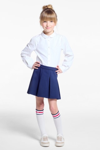 Geplooid Short - Marineblauw - Okaïdi