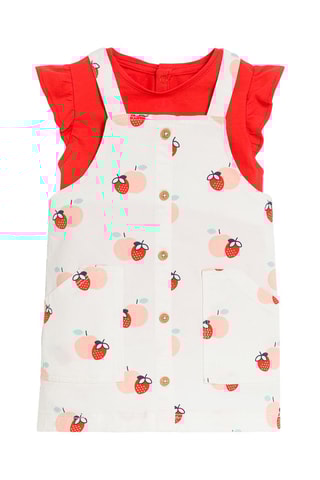 T-shirt en Tuinjurk - Wit en Rood - Obaïbi
