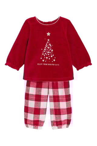 Pyjama met Trompe-l’oeil - Rood - Obaïbi