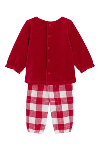 Pyjama met Trompe-l’oeil - Rood - Obaïbi