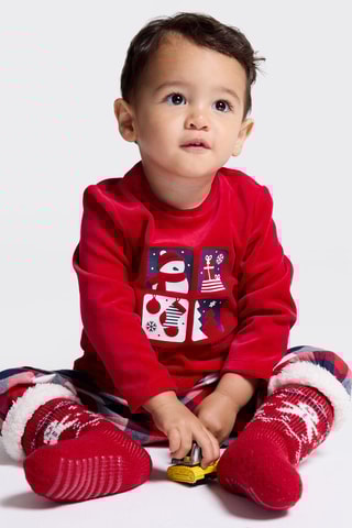 Pyjama met Trompe-l’oeil - Rood - Obaïbi