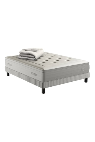 Ensemble matelas à ressorts ensachés, sommier Classique Reflexion et couette  - Epaisseur 33 cm - Ferme