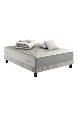 Ensemble matelas à ressorts ensachés, sommier Classique Reflexion, couette et 2 oreillers  - Epaisseur 33 cm - Ferme