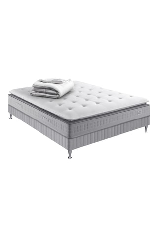 Ensemble matelas à ressorts ensachés, sommier Classique Extension et couette - Epaisseur 29 cm - Ferme