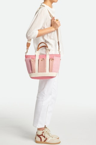 Mala shopper em couro Multip PM Rosa