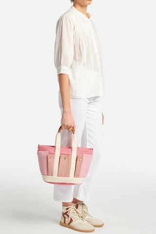 Mala shopper em couro Multip PM Rosa