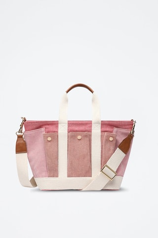 Mala shopper em couro Multip PM Rosa