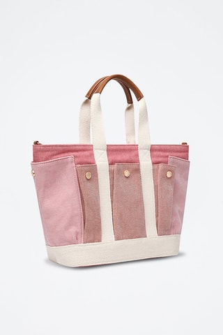 Mala shopper em couro Multip PM Rosa