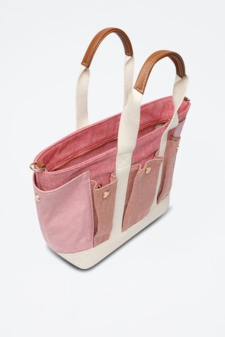 Mala shopper em couro Multip PM Rosa