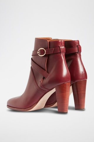 Botins em couro - Bordô