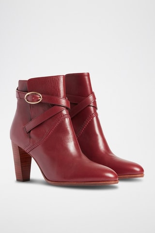 Botins em couro - Bordô