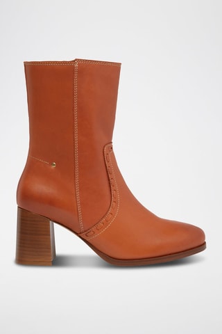 Botins em couro - Castanho