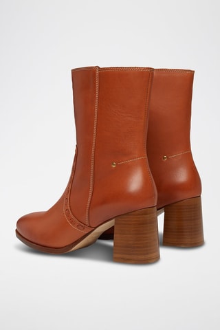 Botins em couro - Castanho