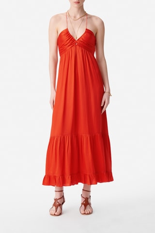 Vestido comprido Alexandra - Laranja