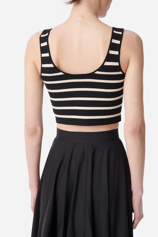 Camisola de alças Calou - Preto e branco