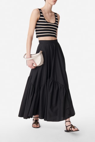 Camisola de alças Calou - Preto e branco