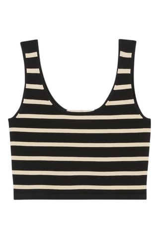 Camisola de alças Calou - Preto e branco
