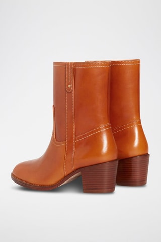 Botins de couro - Castanho