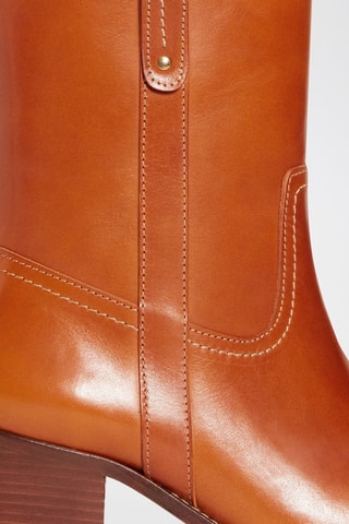 Botins de couro - Castanho