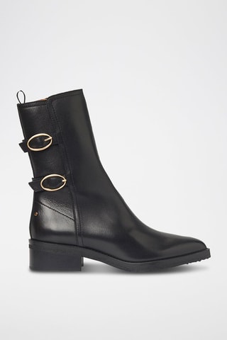 Botins de couro - Preto