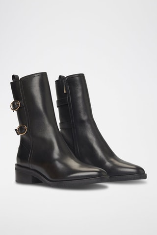 Botins de couro - Preto