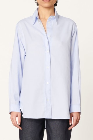 Camisa oversize - Azul-claro