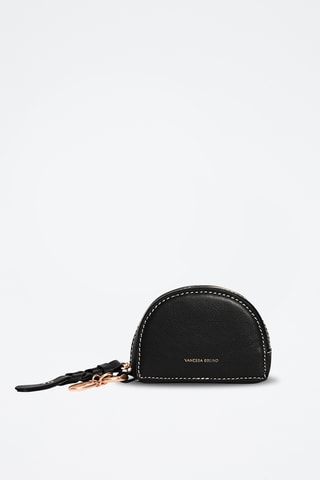 Porta-moedas em couro - Preto