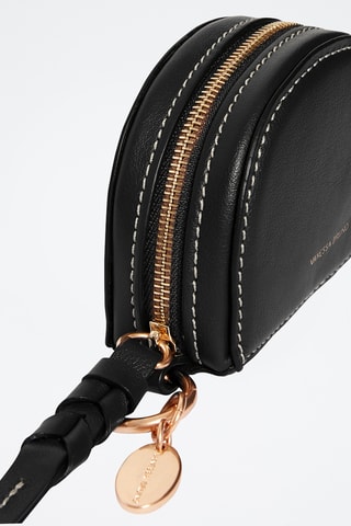 Porta-moedas em couro - Preto